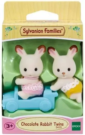 Sylvanian Families. Bliźniaki królików z czekoladowymi uszkami. Epoch