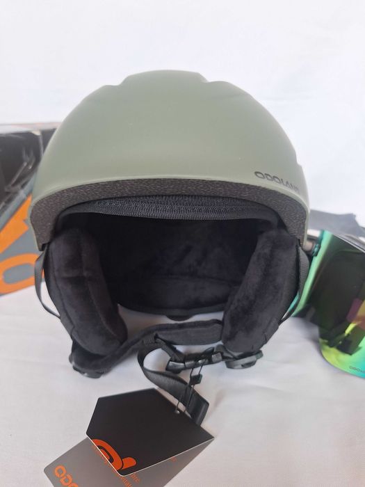 Kask narciarski Odoland SP0735 Black Green S 54-56cm Gogle
