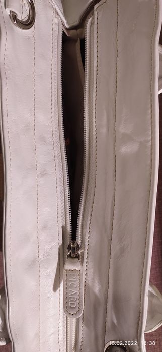 Picard biała skórzana