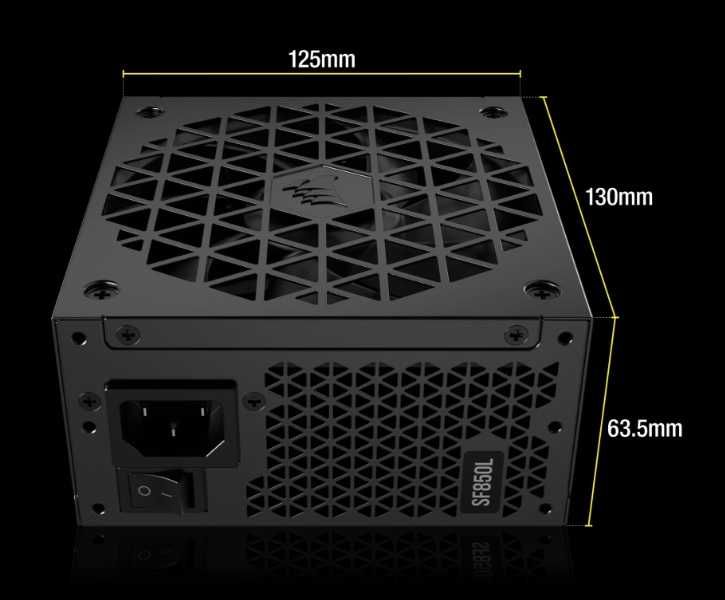 SF850L - Zasilacz do PC firmy Corsair, 80 PLUS GOLD, nieużywany