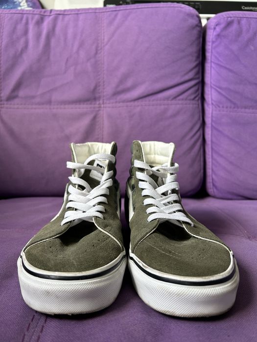 VANS SK8-HI HIGH TOP SHOES - RAIN CAMO GREEN/MULTI - 42 розмір
