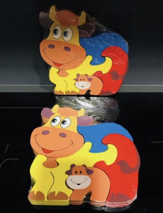 Puzzle drewniane 5 elem. Krówka