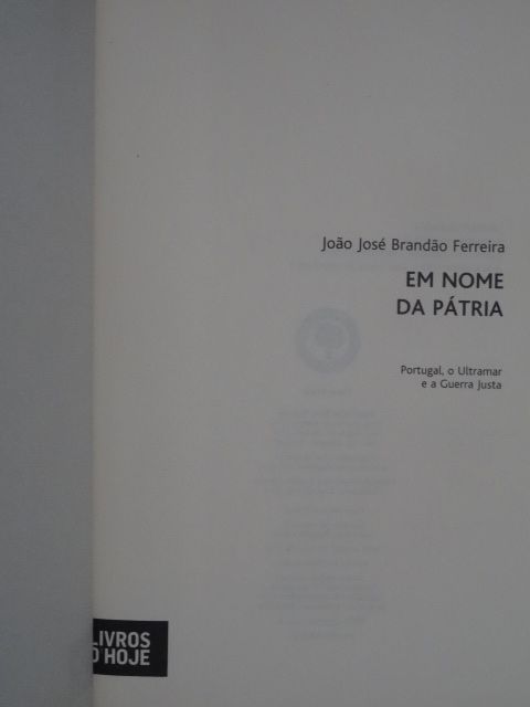 Em Nome da Pátria de João José Brandão Ferreira