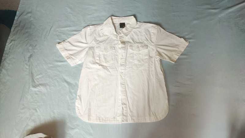 Biała koszula z krótkim rekawem Coccodrillo 122-128