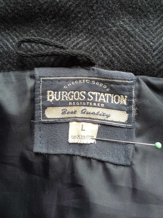 Gruba zimowa kurtka męska L długa stalowoszara Burgos Station