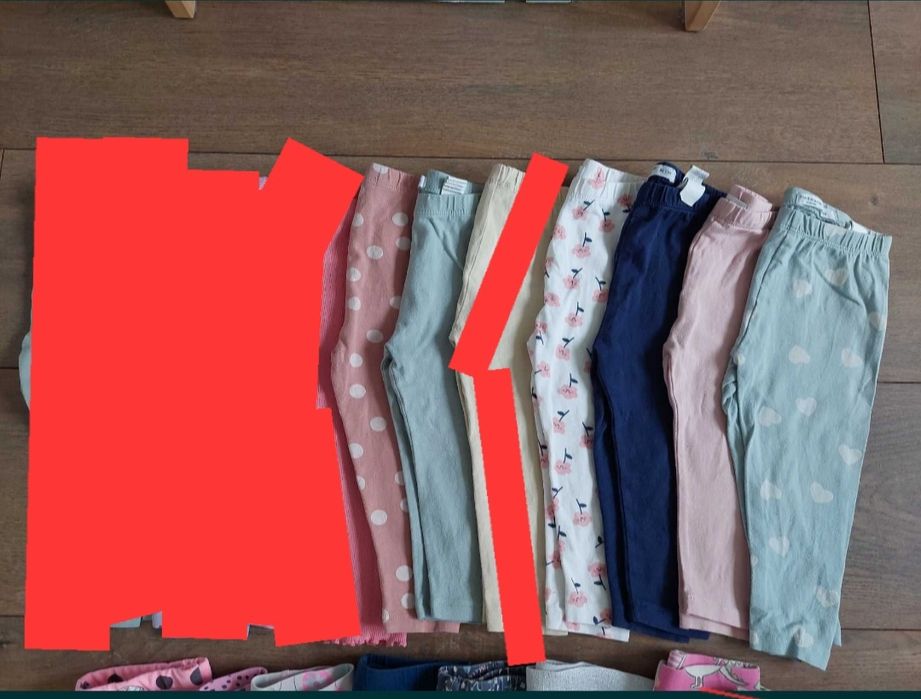 14x spodenki legginsy dziewczęce r. 86