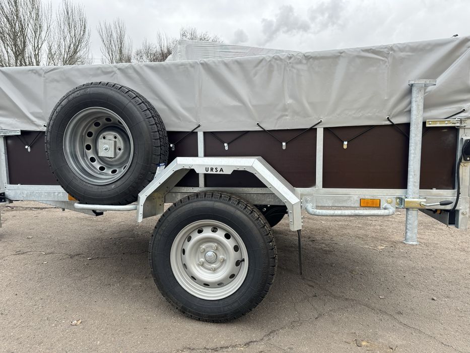 Оцинкований, посилений, бортовий одновісний причіп Ursa, Урса