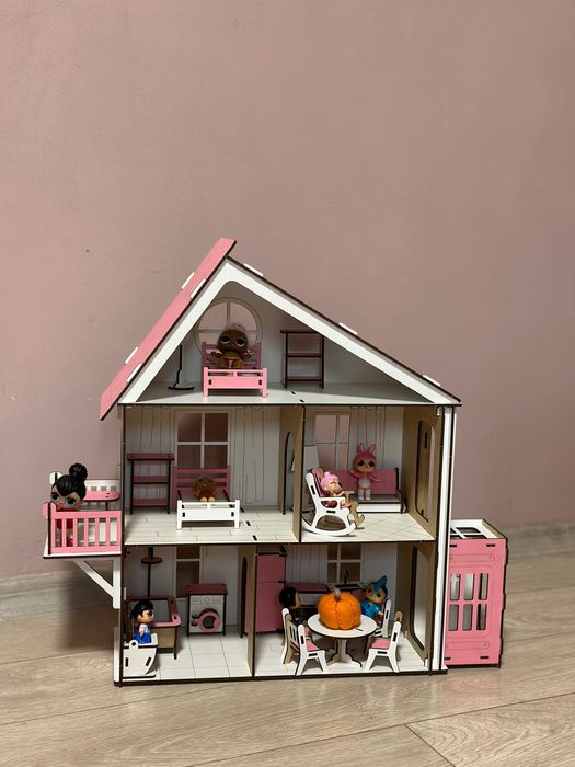 Будиночок для ляльки Лол—НОВИЙ‼️деревяний, дитячий будинок-3D пазл