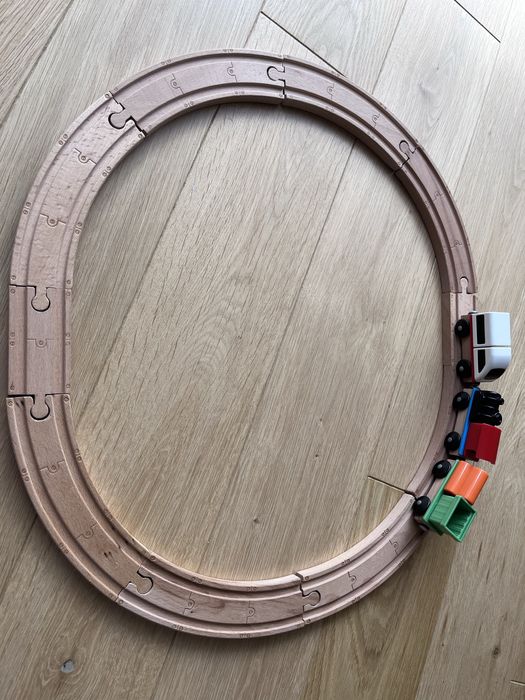 IKEA LILLABO Kolejka drewniana lokomotywa i wagony
