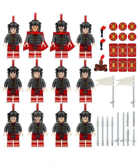 Klocki figurki rzymianie żołnierze rzymscy kompatybilne z Lego rzymianie legioniści rzym