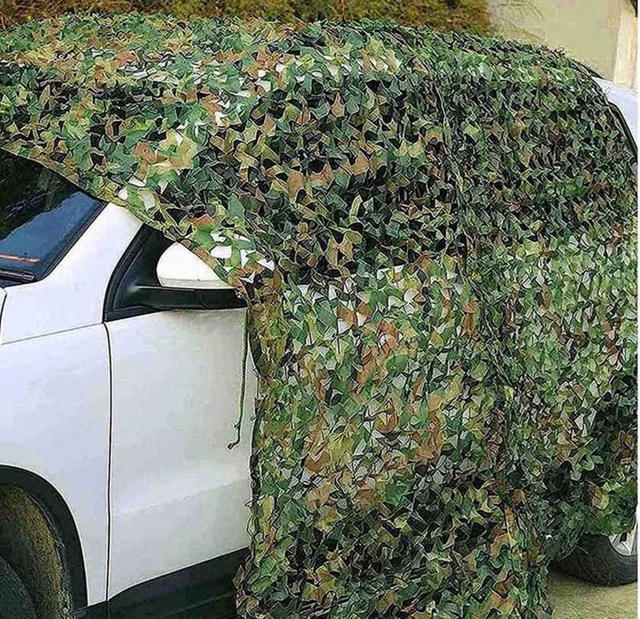 Nowa SIATKA MASKUJĄCA LEŚNA 4x5m | Kamuflaż WOJSKOWY Ochronna Ogrodowa