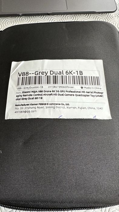 Drone V88.  Grey dual 6k -1B - novo, nunca usado