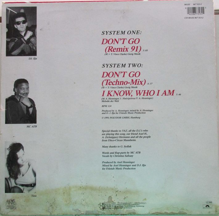 Dance Device - - - - - Don't Go - - - - - Maxi Single