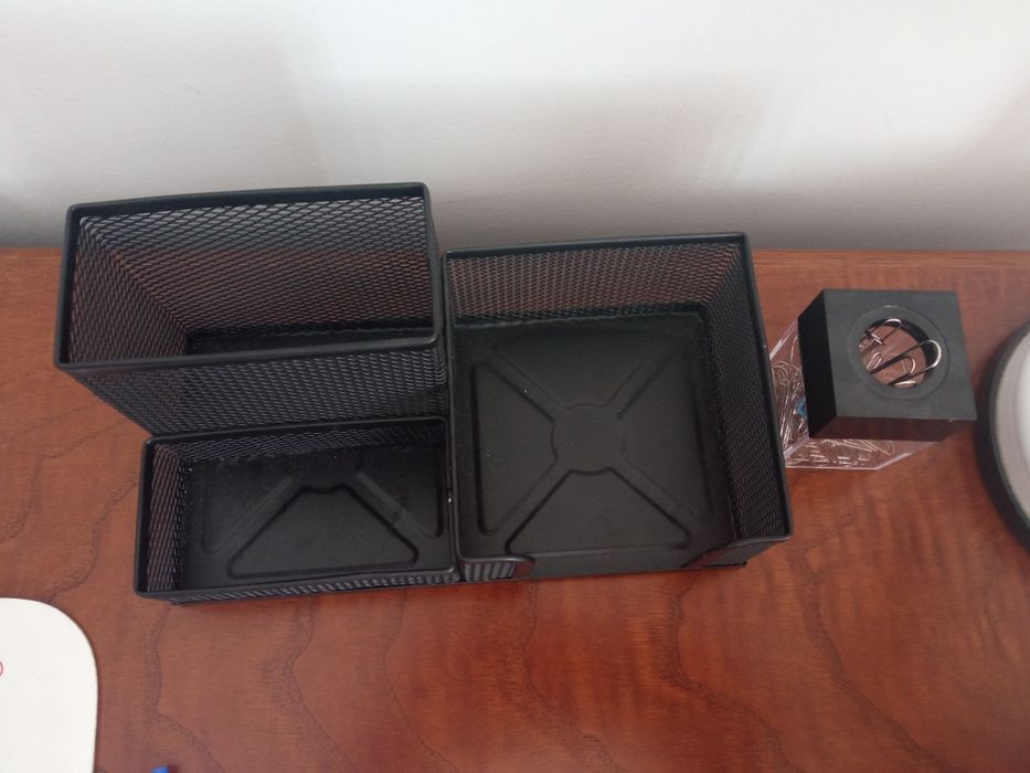 Organizador de secretária/ de canetas e copo para clips