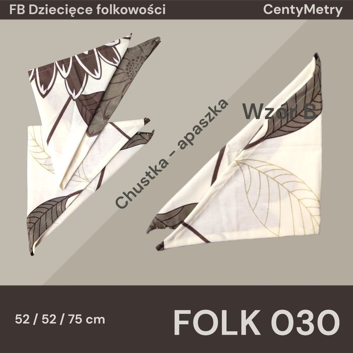 Fartuszek + chustka beż brąz