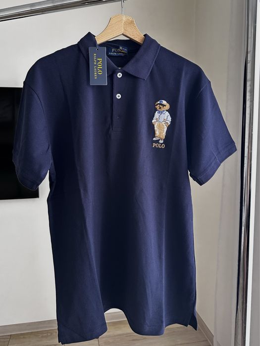 Футболка синя/Polo Ralph Lauren/polo/з ведмедиком/поло.