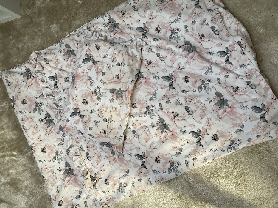 Pościel w różowe kwiaty 100x130