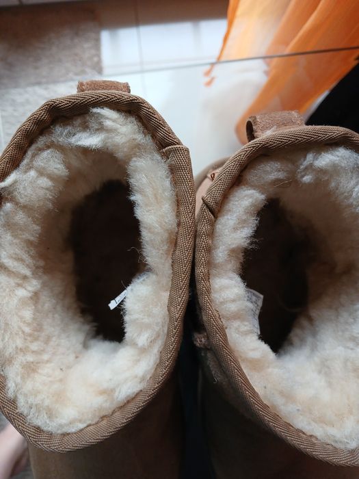 Bury śniegowce ugg  typu emu skóra  naturalna 40