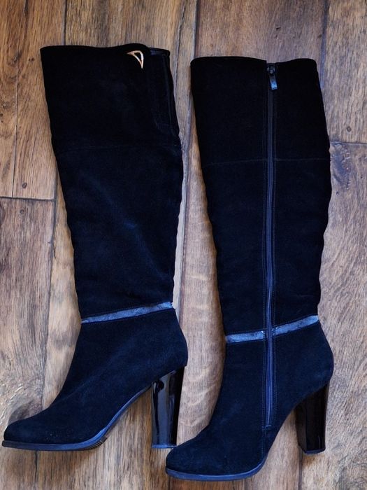 Сапоги сапожки жіночі теплі зимові замшеві 38р.Сапоги женские зима 38р