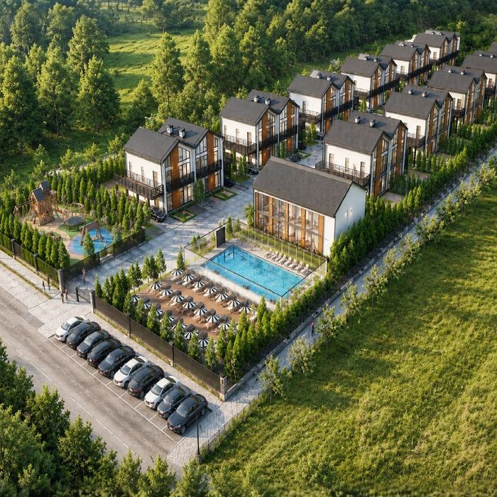Котедж з ремонтом 128 м² + 59 м² у подарунок | Закрите містечко, басейн, дит. майданчик, магазин | 10% перший внесок, розтермінування 24 міс
