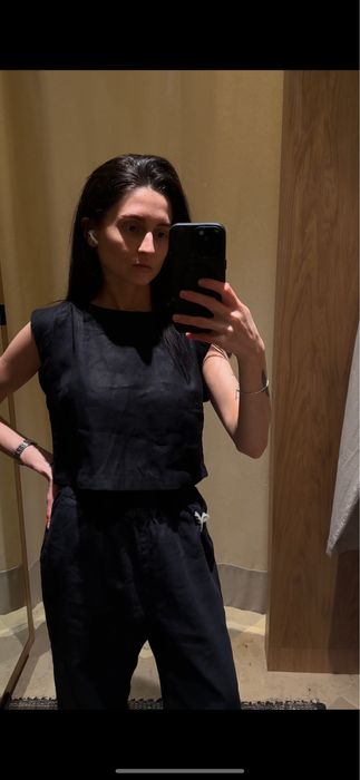 Лляний топ Mango