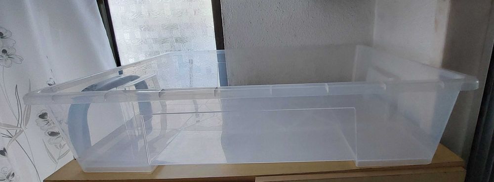 Caixa, IKEA SAMLA transparente, 78x56x18 cm/55 l