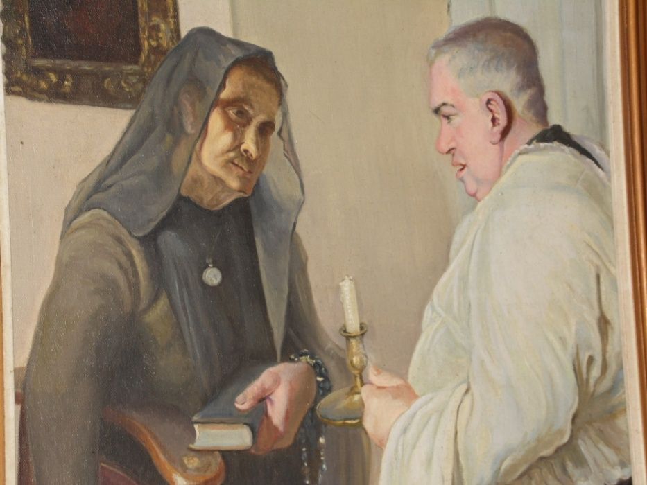 Pintura antiga a óleo