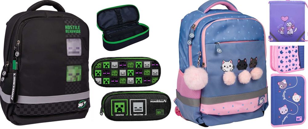 Рюкзак YES S-52 шкільний Meow-Meow Ergo Minecraft Game
