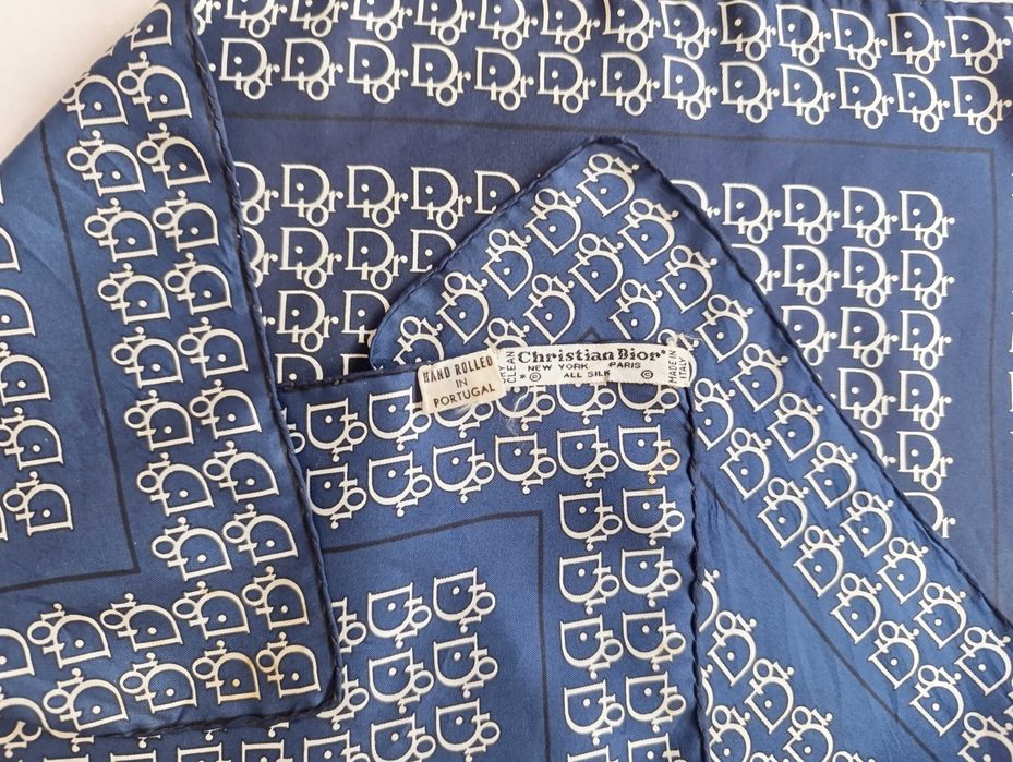 Monogramowana jedwabna apaszka Dior