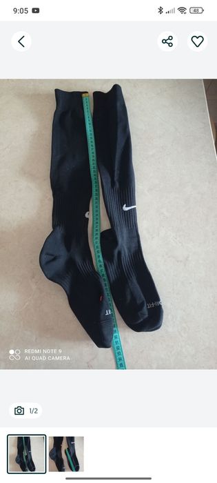 Podkolanówki skarpety Nike piłkarskie czarne