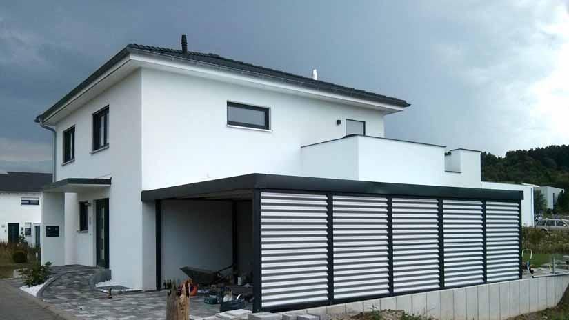 Carport Nowoczesna wiata garażowa 6x6 dwa stanowiska na samochody.