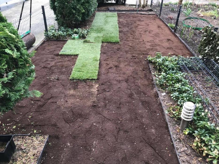 Zakładanie ogrodu, trawnika, nawodnienie, glebogryzarka separacyjna