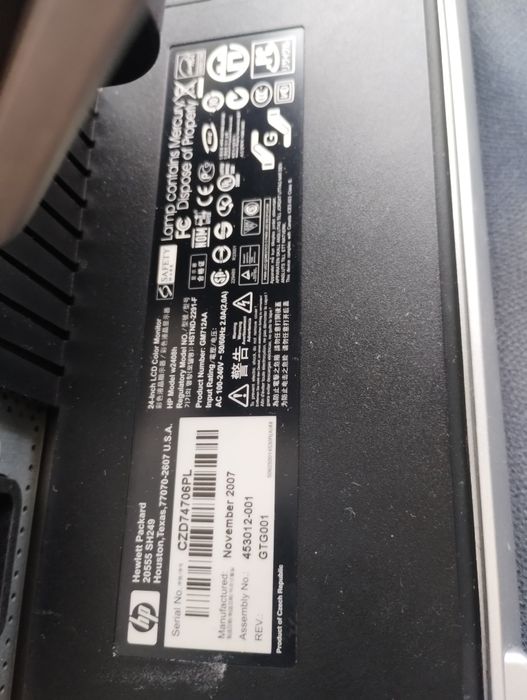 Monitor HP 20555 Sh249