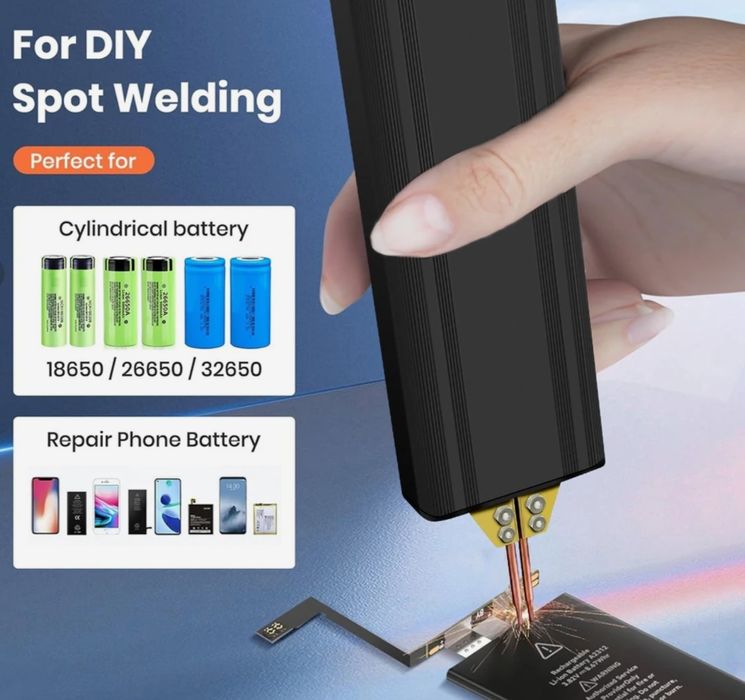 Zgrzewarka punktowa a akumulatorem , ładowanie przez Usb