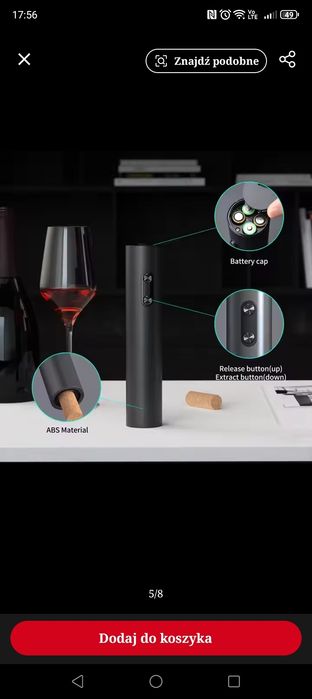 Elektryczny zestaw do wina.