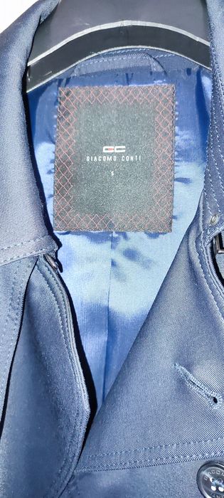 Granatowy płaszcz Giacomo Conti r. S