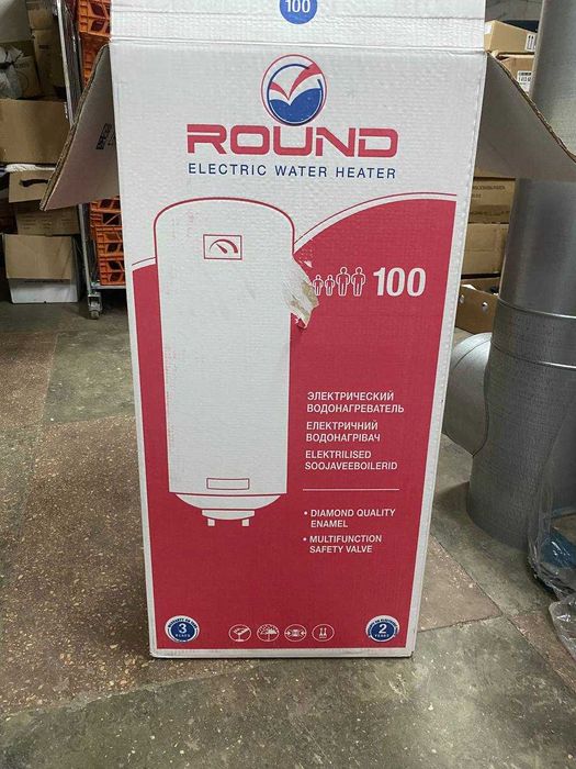 Водонагрівач бойлер електричний вертикальний ROUND VMR100 1500W побут