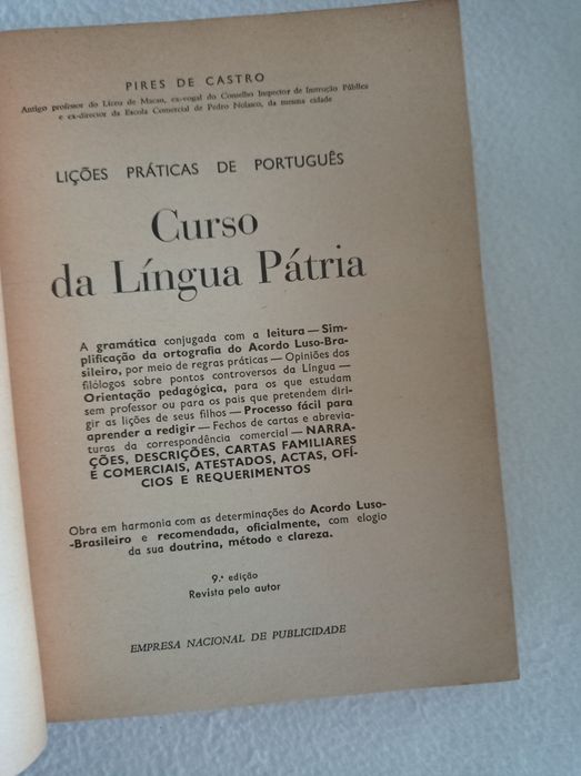 Lições práticas de português - curso completo da língua da pátria