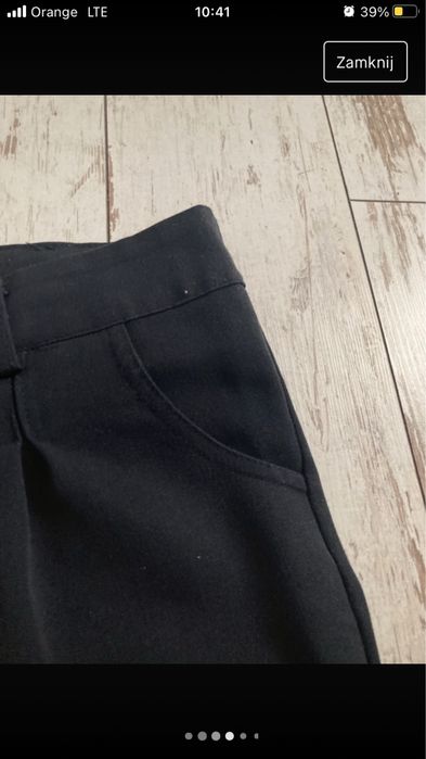 spodnie eleganckie ciemne granatowe