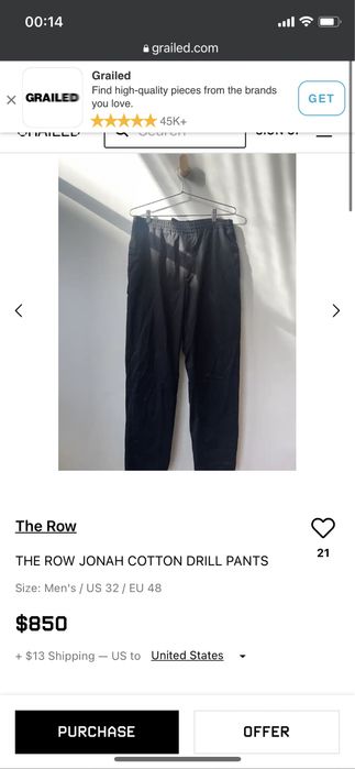 The Row Jonah Straight-Leg Cotton-Blend Drill pants штаны [Prada, LV]