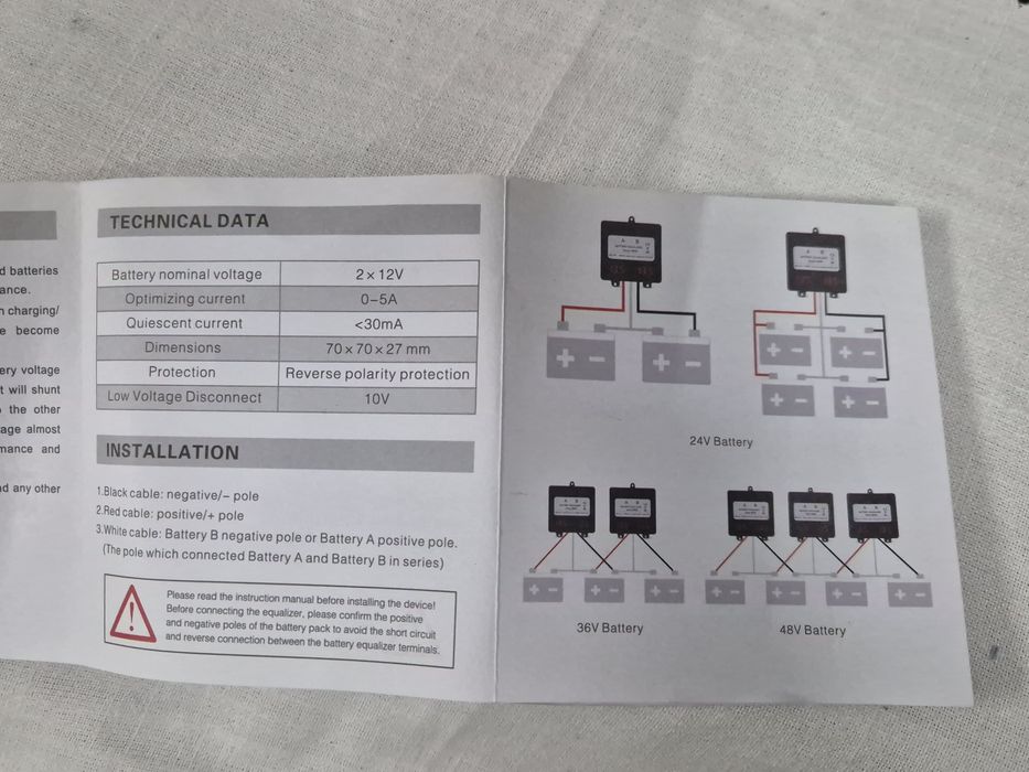 Equalizador de 2 baterias BMS