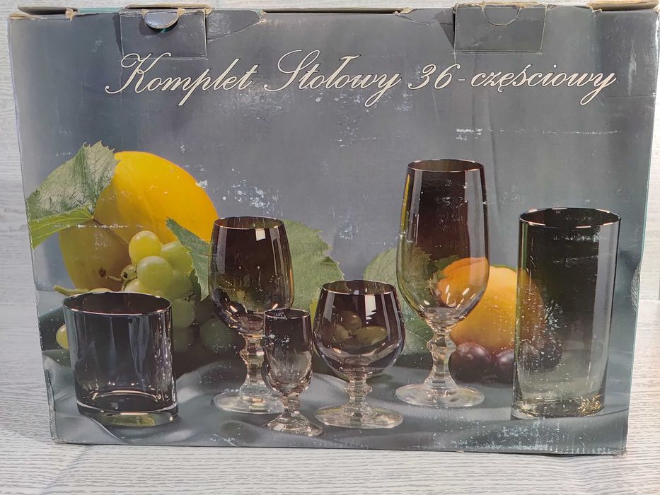 Komplet stołowy 36-cio częściowy do napojów MET-GLASS Krosno