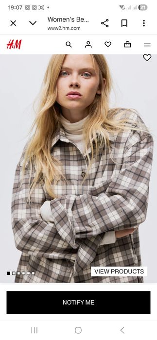Фланелева сорочка H&M