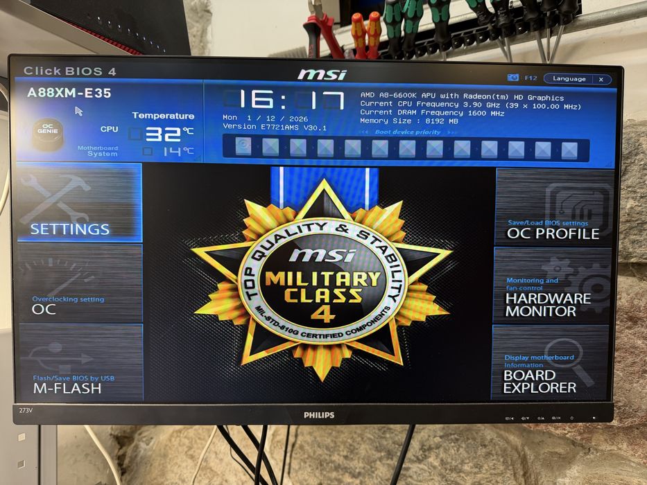 Płyta główna MSI A88XM-E35  + AMD A8-6600K + 8GB Ram