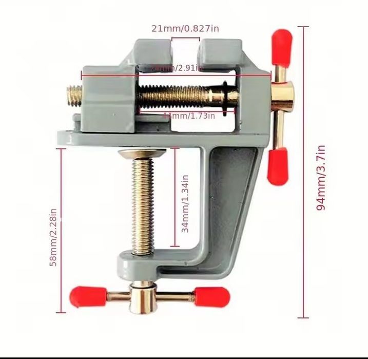 Profesjonalne imadło jubilerskie.