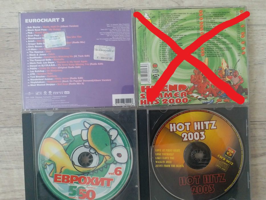 аудіо диски зі збірками Euro Hit