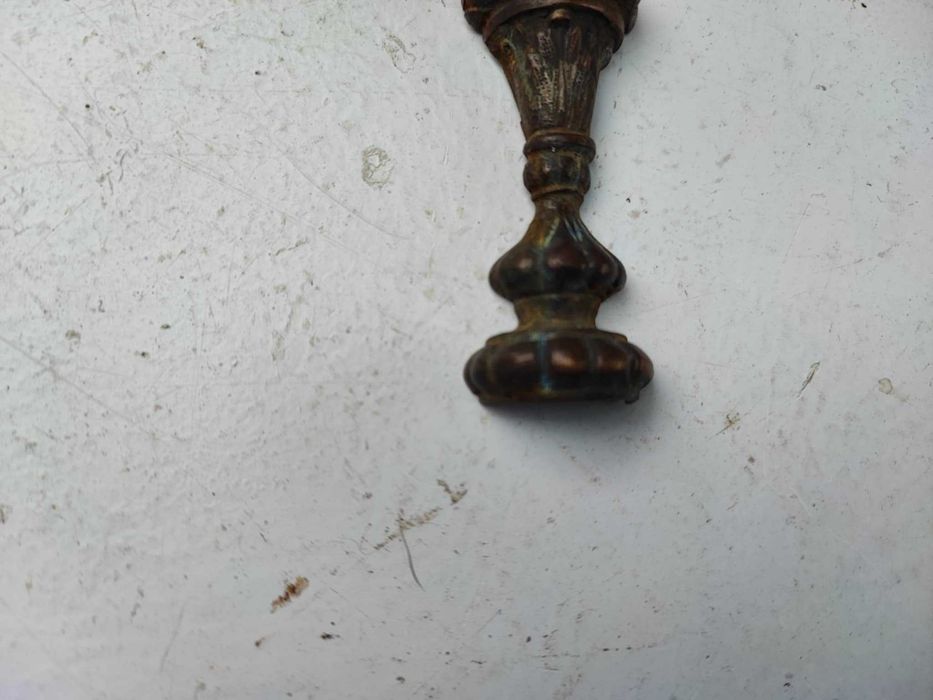 Przedwojenna mosiężna kolumna,pilaster,aplikacja