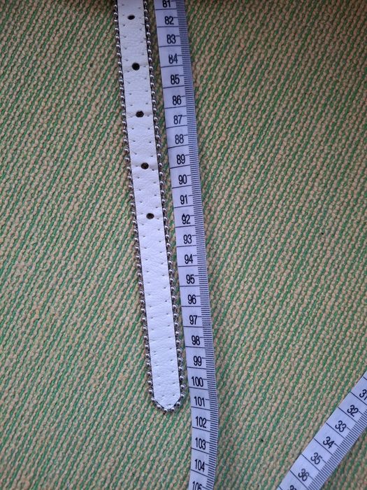 Pasek biały damski 101 cm
