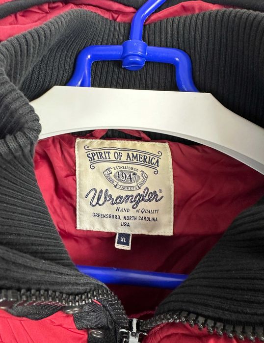 Kurtka zimowa WRANGLER męska puchowa czerwona casual L