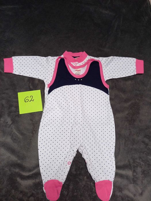 Komplet śpiochy, kaftanik rozm. 62